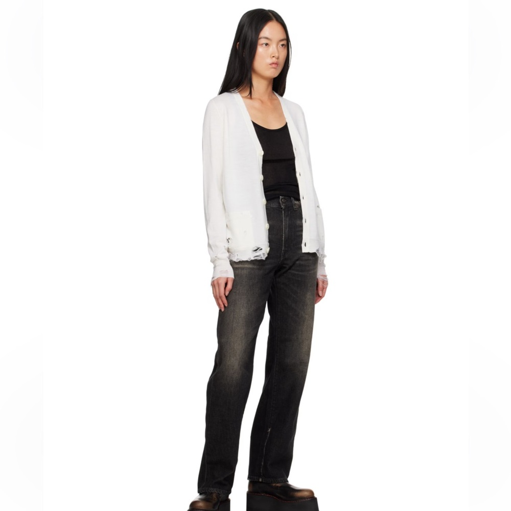 R13 Off White Boyfriend Cardigan XS